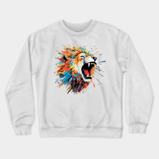 Lion Animal Freedom World Wildlife Wonder Abstract Crewneck Sweatshirt